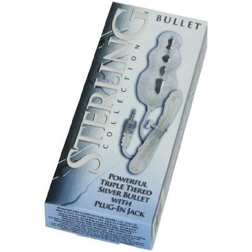 California Exotic Novelties Sterling Collection, Silver Triple Tiered Bullet, 3-Inch