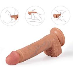 Realistic Dǐldo with Realistic Replica of Gǐans and Těsticles Suction Cup Real Pěnis Replica for Vagǐnal G Point and Anal Play