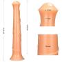 Padgene 16.5" Realistic Horse Dildo Extra Long Soft Huge Penis Sex Toy with Strong Suction Cup Curved Shaft for Hands-free Vaginal G-spot and Anal Prostate Play
