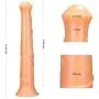 Padgene 16.5&quot Realistic Horse Dildo Extra Long Soft Huge Penis Sex Toy with Strong Suction Cup Curved Shaft for Hands-free Vaginal G-spot and Anal Prostate Play