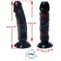 Aixidvv 7.87inch Headed Ended Penetration Suction Cup Lesbian Couples Fun-Shop Toys Women,Flesh Relax Tool T-Shirt (Color : Black)