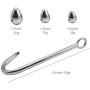 FST Stainless Steel Anal Hook, Buttplug Hook with 3 Interchangeable Heart Balls BDSM Slave Games Anal Sex Toys for Couple Gay Lesbian