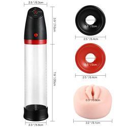 Penis Vacuum Pump,Utimi Male Rechargeable Automatic Enhancement Training Device with 4 Suction Intensities for Stronger Bigger Erections