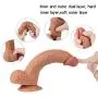 Realistic Dǐldo Pěnis Replica Silicone with Realistic Replica of Gǐans and Těsticles Perfect Size 8.46 inch for Anal Beginner Suitable