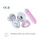 YiFeng 3 PCS Heart Shaped Jewelry Anal Butt Plug for Sex Games (Medium+Small+Bullet Vibrator, Pink)
