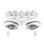 Barode Sparkly Face Gems Body Stickers Rhinestoens Face Jewels Crystals Tattoo Sticker Clubwear Party Rave Festival Body Jewelry for Women and Girls (1pcs)