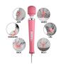 Finever Whole Body Massager Wand Back Foot Leg Aches Pains Sports Recovery Muti Speeds (Pink Color)