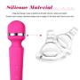 Ashemy Silent Waterproof Magic Wand Massager Powerful Multispeed Cordless Clitoral Vibrator for Female Sex Toy USB Charging