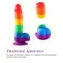 Utimi Silicone Dildo Liquid Realistic Big Dick G-spot Stimulator with Suction Cup,Rainbow Pattern Utimi Silicone Dildo Liquid Realistic Big Dick G-spot Stimulator with Suction Cup,Rainbow Pattern