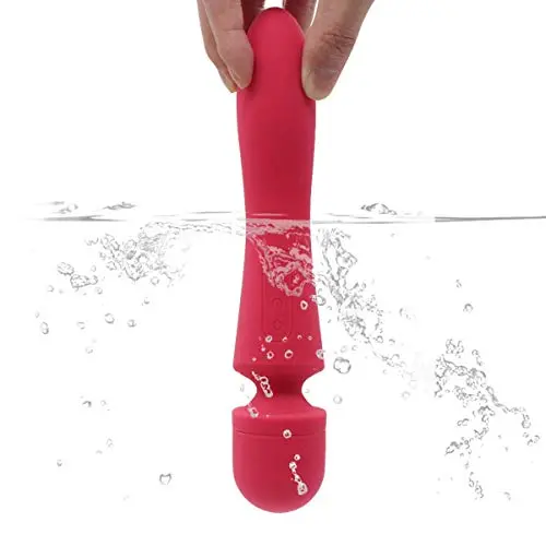 Portable LED Lighting Computer Massage 10 Speed Wife Lover Portable Electronic USB Charging Power Wireless Wand Wireless Massager-Pink