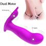 Wearable 10 Speeds Buttterfly Silicone Waterproof USB Rechargeable Invisible Remote Control Vibrantor for Women Couples(Hot Pink)