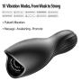 OUYAWEI Male Masturbator 10 Vibration Mode Electric Penis Stimulation Vibrator Waterproof Silicone Men Pleasure Toy