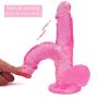 WYSXQ 8.26 Inch Soft Silicone Dî`Ld.ɔS Strong Suction Cup (Pink) Baofubaomei