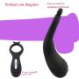 Lfcmf Multiple Speed Waterproof USB Rechargeable Easy to Clean Massage Tools Male Ring Massage with Remote Control Toys for Men and Couples
