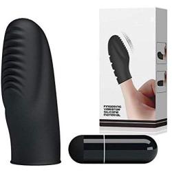 GOODS ZONE Finger Massager High Frequency Black Silicone Exciting Banger Fingering Massaging Toys 2019 (Black)