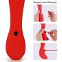 Wand Massager for Relaxation,Magnetic Rechargeable,LED Light of Seven Colors,Red