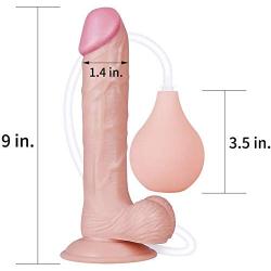 zhiounny 9 Inch Large Size Silica Gel Realistic Dill-o Waterproof with S-uction Cup for Women Men Beginners Study