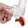 Realistic Dildos Feels Like Skin, 7.3 Inch Clear Dildo with Suction Cup, Adult Sex Toys for Women