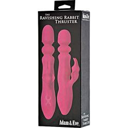 Adam and Eve Waterproof Rechargeable USB Ravishing Rabbit Style Thruster Pink Vibrator