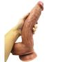 LIUOOJU 12.2 inch Dîldɔ Lifelike Realistic Toy Real Feel Toy with Strong Base
