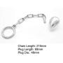 FeiGu Stainless Steel Anal Butt Plug Chain Penis Ring Locking 14