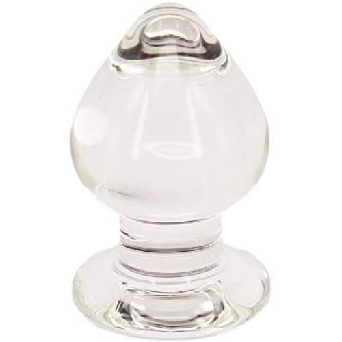 Anal Trainer Butt Plugs NOT for Beginners, Eastern Delights Glass Anal Sex Toy Butt Plugs (Clear)