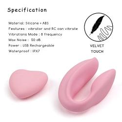 Leqipin Remote Control Vibrator Couple,U-Shape Dual Massager for Women G-Spot Nipple Clitoris Stimulator Waterproof Multipurpose USB Rechargeable