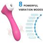 Clitoral Sucking Vibrator with 8 Vibrations & 5 Suctions-Clitoral Vibrators Nipples Suction Stimulator- Quiet Waterproof Rechargeable Sex Toys for Women Couples(Pink)