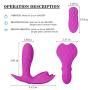 Remote Control G-Spotter Wearable Vibrantor 10 Vibration Modes & Suking Function Silicone Waterproof USB Rechargeable for Women Couples(Purple)