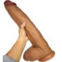 Bibida Huge Man with Suction Cup,17.1 Inch Realistic Penǐs Godem-Tee with A Length of 13.8 Inch Insertable Massasger