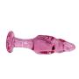 4.3 Inches Pink Glass Pleasure Wand for Anal Sex Play, Eastern Delights Small Anal Butt Plug for Beginner Starter