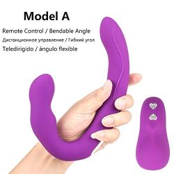 USB Rechargeable Strapless Strapon SiliconeVibrato Strap Dong