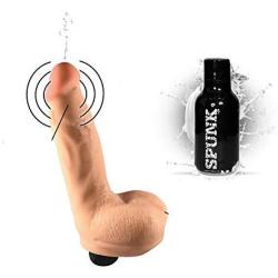 Best Realistic Squirting Dildo with Vibration with Hybrid Cum Lube Included