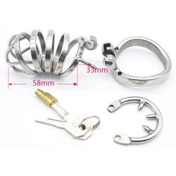 GKWJD-Chástí-ty Belt Cock Lock Chāštítÿ löc-k,Stainless Steel Mens Protection Device Lock - CKQNQE (Size : 40mm)