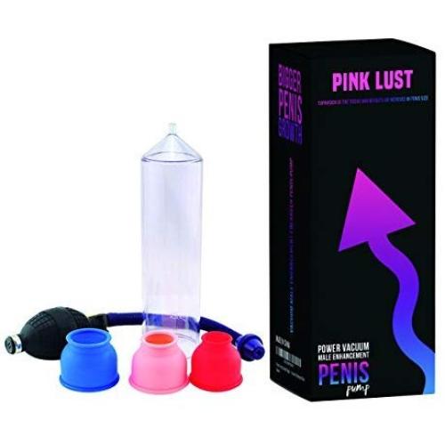 Pink Lust Penis Pump Enlarger Bigger Growth Enhancer Extender Vacuum Big Beginner Male