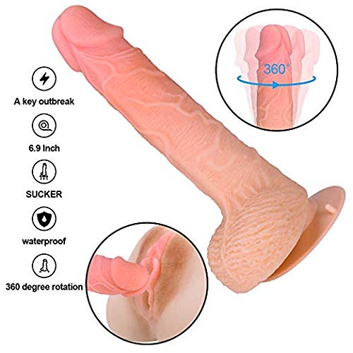 8 Inch High Quality Electronic Vibrating Lifelike Handsfree Wireless Waterproof Massage Women Adult Toys