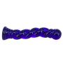 Glass Pleasure Wand Anal Sex Toys Massager, Eastern Delights 6.7 Inches Spiral Shape Dildo, Blue