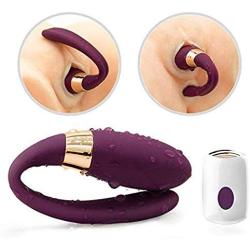 EDALL Wireless Remote Control U-Shaped Wearable USB Charging Waterproof Design 10 Speed Suction Massage G Point Female and Male Waterproof Sexy Toy Couple