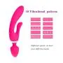 Wireless Magic Handheld Massage Vibrator - 10 Kinds of Vibration Frequency - Waterproof - Ultra-Quiet - USB Magnetic Charging - is a Good Helper for Travel (RT-Rose red)