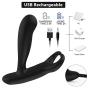 Prostate Massager Anal G Spot Vibrator with Dual Motors 11 Vibration Modes, PALOQUETH Adult Male Anal Sex Toys with Penis Ring Heating Function for P-Spot Testicles Perineum Stimulation, Rechargeable