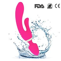 Wireless Magic Handheld Massage Vibrator - 10 Kinds of Vibration Frequency - Waterproof - Ultra-Quiet - USB Magnetic Charging - is a Good Helper for Travel (RT-Rose red)