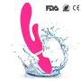 Wireless Magic Handheld Massage Vibrator - 10 Kinds of Vibration Frequency - Waterproof - Ultra-Quiet - USB Magnetic Charging - is a Good Helper for Travel (RT-Rose red)