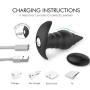 qqooo New Pennis Sucking Vǐbrátors Body Stimulator,Silicone G SPOtter Massage Buttee Amal Plug for Women Men - Black