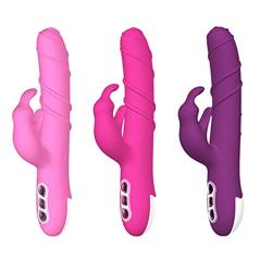 QUQUMARY Handheld 7 Speed Powerful Threaded G-Spōt Rabbit Vîb~rá~törs Stimu~latōr 360 Rotating Flexible Dilo V-Î-B-râtor,Pleasure Vibe Home Wamd Mssager Six Adults Toy for Women