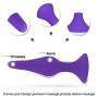 Adullt Toys for Couple-Massagers -4Pcs/Set Soft Medical Silicone Trainer Kit Ana.le Pl/ugs Beginner Set for Women and Men (Purple)