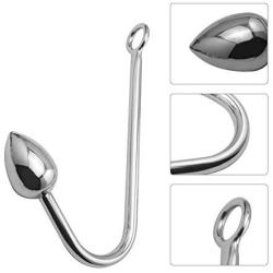 FST Stainless Steel Anal Hook, Buttplug Hook with 3 Interchangeable Heart Balls BDSM Slave Games Anal Sex Toys for Couple Gay Lesbian