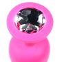 Big & Pretty Anal Sex Butt Plug - Silicone Toy - Clear Jewel - Small Large