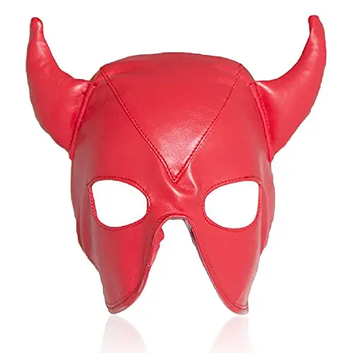 Leather Bondage Mask, Full Face Mask Mouth Gag Head Hood, Adults BDSM Sex Toys Leather Bondage Mask, Full Face Mask Mouth Gag Head Hood, Adults BDSM Sex Toys