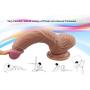 Big Eggs Super Realistic Dildo, Slightly Bendable 8 Inch Premium Liquid Silicone Penis Dong with Suction Cup,Sex Toys for Women, Female Massage Anal Masturbation, Flesh