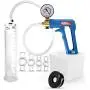 LeLuv Maxi Blue Plus Vacuum Gauge Penis Pump Bundle with Soft Black TPR Seal & 4 Sizes of Constriction Rings 9 inch x 1.75 inch Cylinder